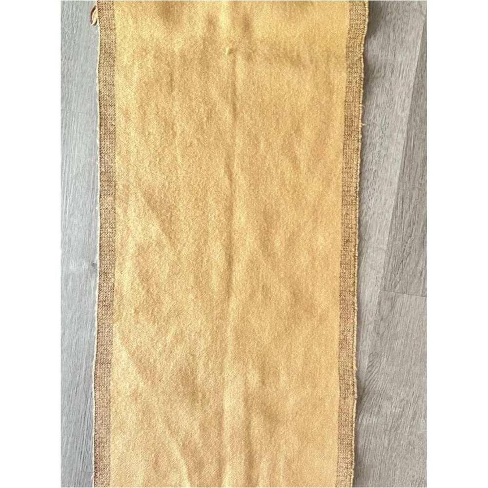 Christian Dior Wool Scarf Beige Fringe Logo Luxury Unisex Winter Wrap